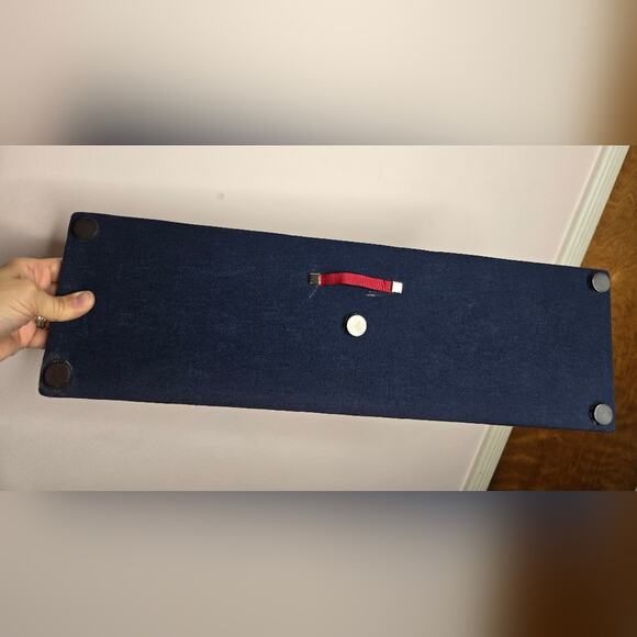 NWOT Mini French Memory Board Americana Red White Navy Blue Stars & Stripes - Picture 4 of 6